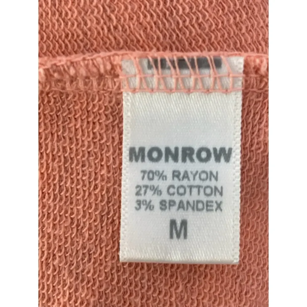 Monrow Supersoft Vintage Sweatpants Drawstring French Terry Cotton Blend M